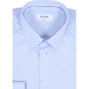 ETON Super Slim Fit Spread Collar Shirt in Blue Size 39/15 1/2 $245